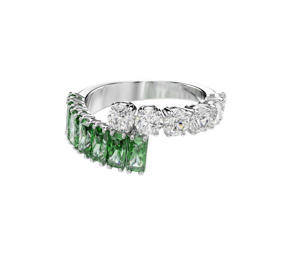 Helen Kirchhofer - Swarovski Anello Matrix Taglio misto Verde Placcato rodio