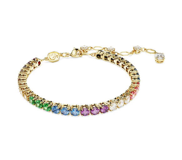 Helen Kirchhofer - Swarovski Braccialetto Matrix Taglio tondo Multicolore Placcato color oro - 5685691