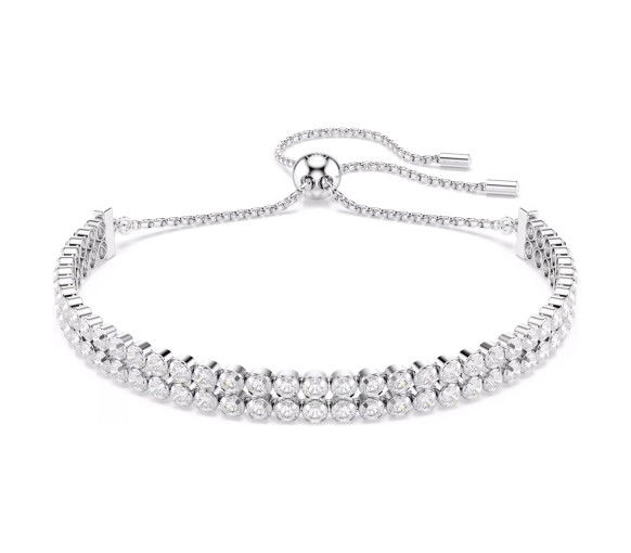 Helen Kirchhofer - Swarovski Bracelet Tennis Matrix Taille ronde Blanc Métal rhodié - 5678252