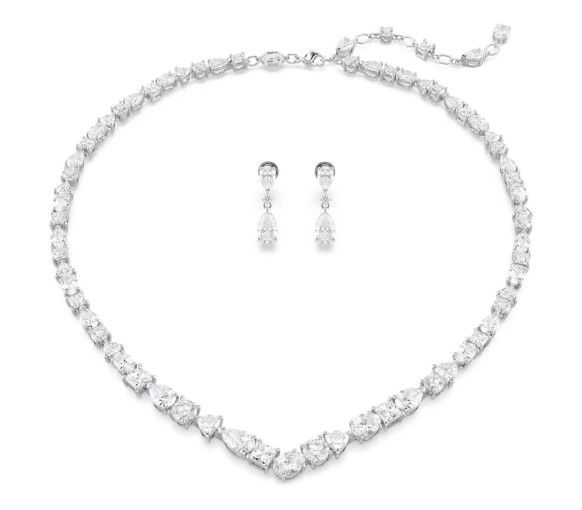 Helen Kirchhofer - Swarovski Set Mesmera Taglio misto Bianco Placcato rodio - 5674306