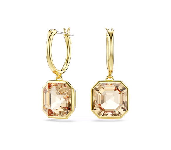Helen Kirchhofer - Swarovski Pendants d'oreilles Millenia Taille Carré Caramel Placage de ton or - 5731148