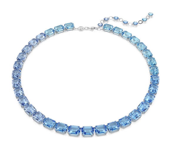 Helen Kirchhofer - Swarovski Collana Millenia Taglio Octagon Sfumatura di colore Blu Placcato rodio - 5694136