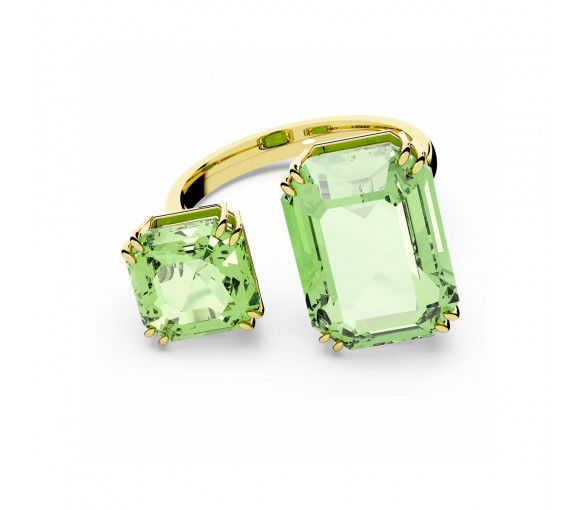 Helen Kirchhofer - Swarovski Millenia Offener Ring Oktagon Schliff Grün Gold