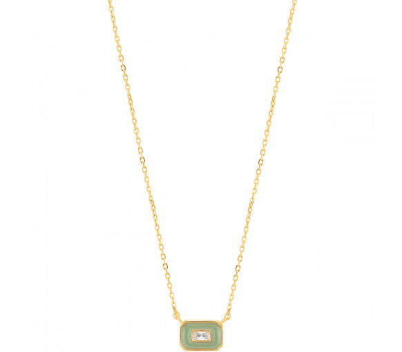 Ania Haie Sage Enamel Emblem Halskette - N028-02G-G