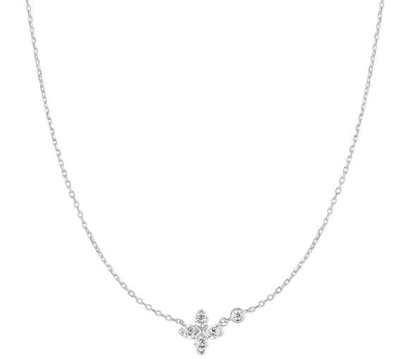 Ania Haie Silver Sparkling Lucky Clover Halskette - N074-04H