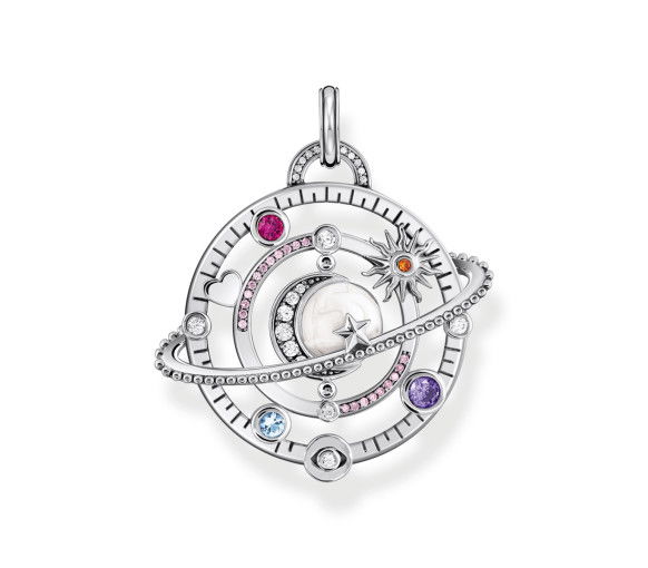 Helen Kirchhofer - Thomas Sabo Anhänger in kosmischem Design mit bunten Steinen Silber - PE953-318-7
