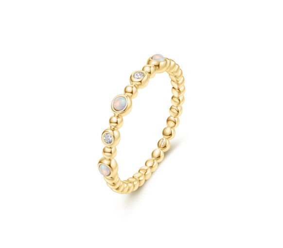 Ania Haie Gold Bezel Kyoto Opal Beaded Ring - R064-05G