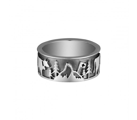 Helen Kirchhofer - Gexist Swiss Edelweiss Ring Matterhorn mit Fahne - R 9025