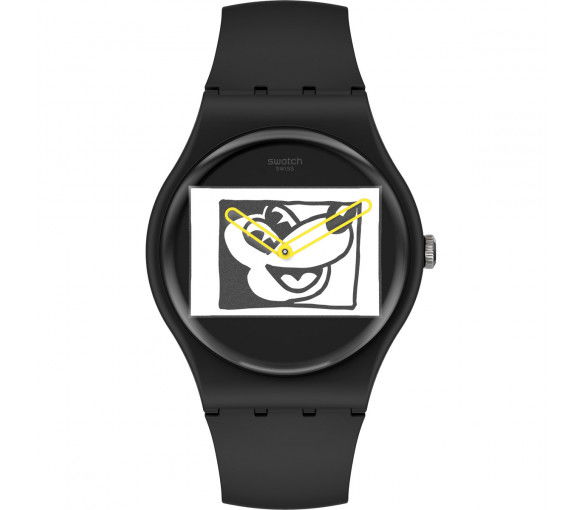 Helen Kirchhofer - Swatch Mickey Blanc Sur Noir - SUOZ337