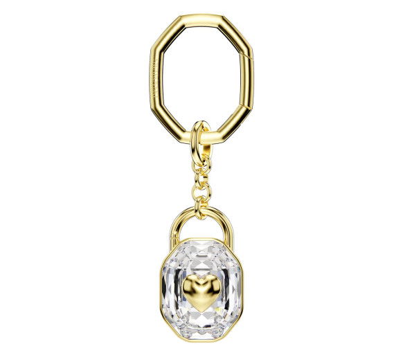 Helen Kirchhofer - Swarovski Schlüsselanhänger Oval Schliff Weiss Goldlegierungsschicht - 5733765
