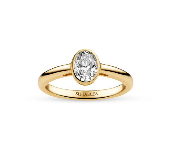 Helen Kirchhofer - Sif Jakobs Sardinien Ovale Piccolo Ring - SJ-R2795-CZ-YG