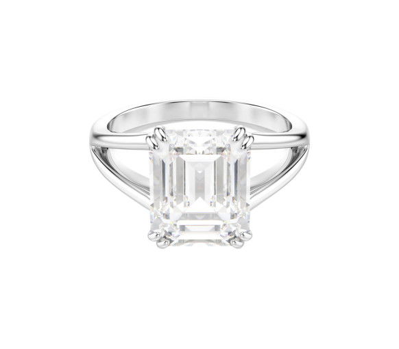 Helen Kirchhofer - Swarovski Anello Stilla Taglio ottagonale Bianco Placcato color argento