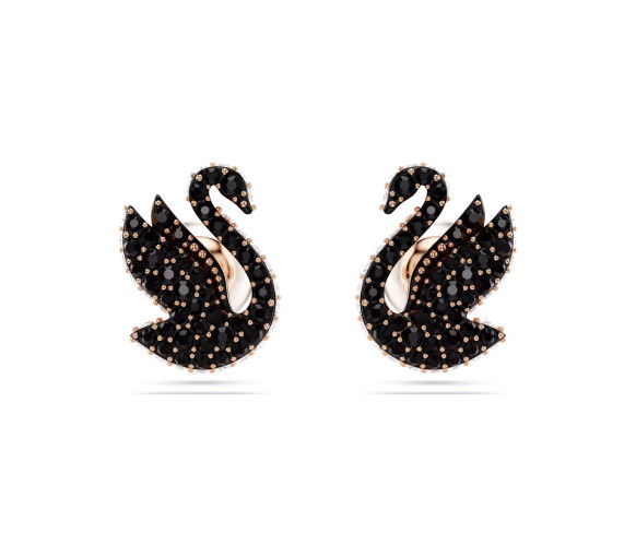 Helen Kirchhofer - Swarovski Iconic Swan Ohrstecker Schwan Schwarz Roségold - 5684608