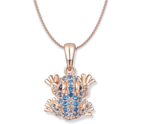 Seinerzeit Lou Blue Frosch Halskette - SZA-3984-140