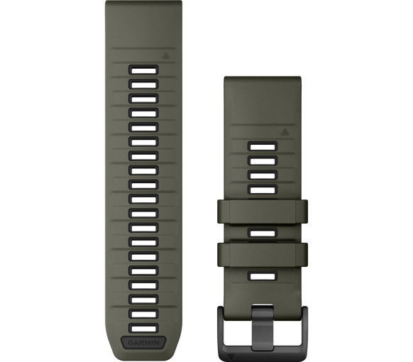 Garmin QuickFit 26 Olive Drab Black Silicone Band - 010-13393-12