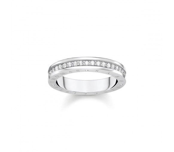 Helen Kirchhofer - Thomas Sabo Ring mit Weissen Steinen Pavé Silber - TR2254-051-14