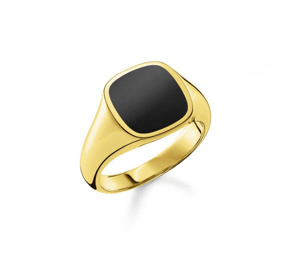 Helen Kirchhofer - Thomas Sabo Ring Klassisch Schwarz Gold - TR2332-177-11