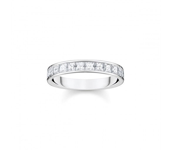 Helen Kirchhofer - Thomas Sabo Ring mit Weisse Steine Pavé Silber - TR2358-051-14