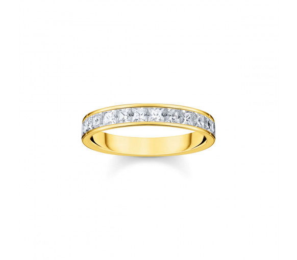 Helen Kirchhofer - Thomas Sabo Ring mit Weisse Steine Pavé Vergoldet - TR2358-414-14