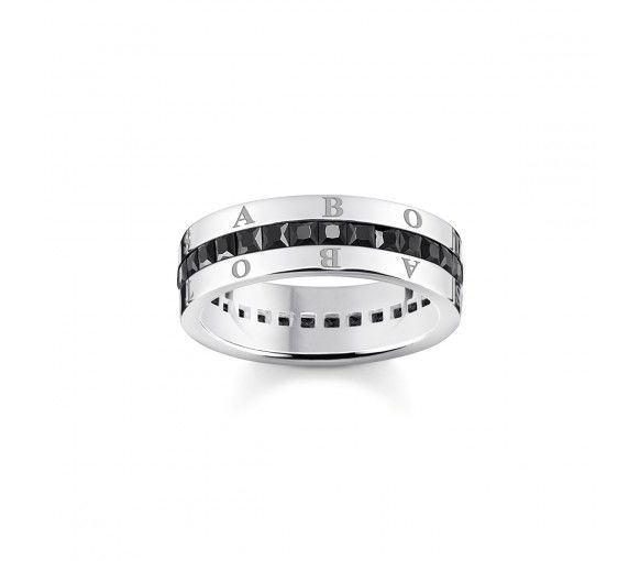 Helen Kirchhofer - Thomas Sabo Bandring mit Schwarzen Steinen Pavé Silber - TR2361-643-11