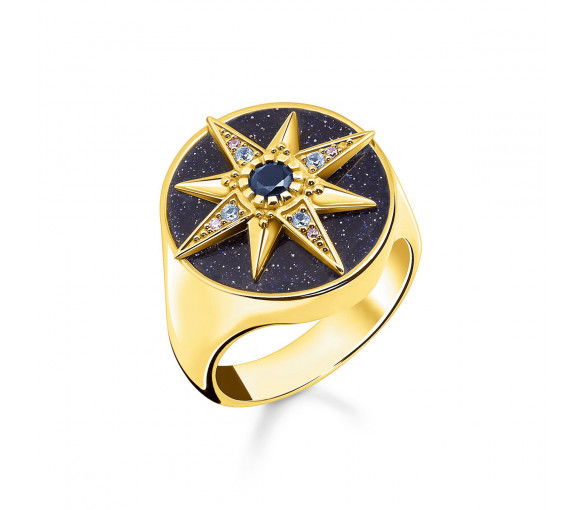 Helen Kirchhofer - Thomas Sabo Ring Royalty Stern mit Steine Gold - TR2367-963-7