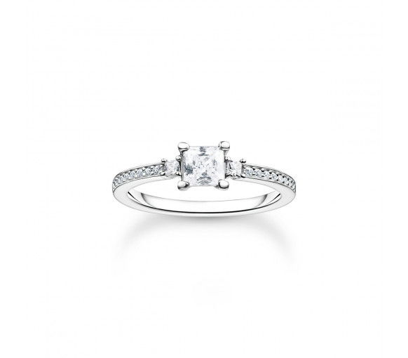 Helen Kirchhofer - Thomas Sabo Ring Pavé Weisser Stein Silber - TR2397-051-14