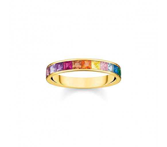 Helen Kirchhofer - Thomas Sabo Ring Bunte Steine Gold - TR2403-996-7