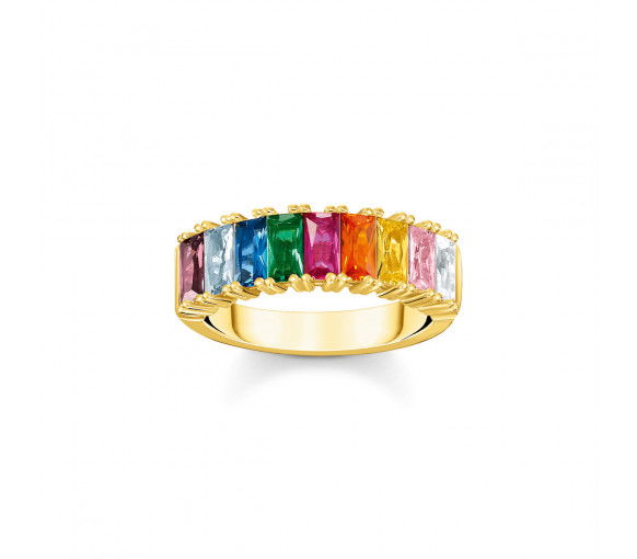 Helen Kirchhofer - Thomas Sabo Ring Bunte Steine Gold - TR2404-996-7