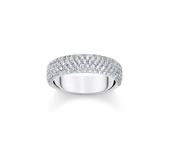 Helen Kirchhofer - Thomas Sabo Bague en argent avec zircon blanc et gravure - TR2460-051-14