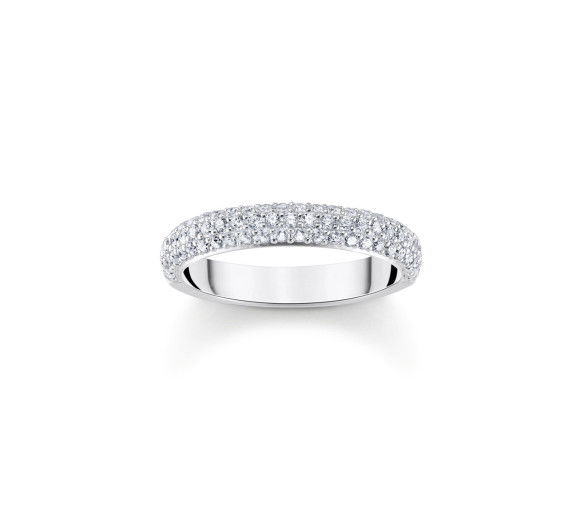 Helen Kirchhofer - Thomas Sabo Ring mit weissem Zirkonia Pavé Silber - TR2462-051-14