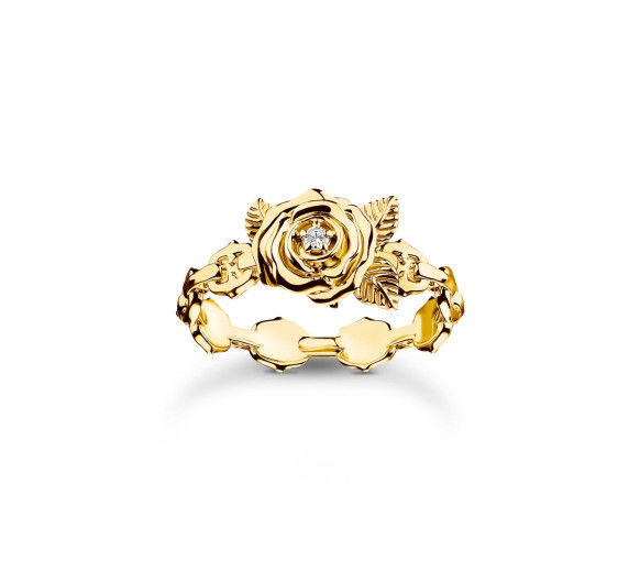 Helen Kirchhofer - Thomas Sabo Bague Roses Romance dorée à l'or fin - TR2482-414-39