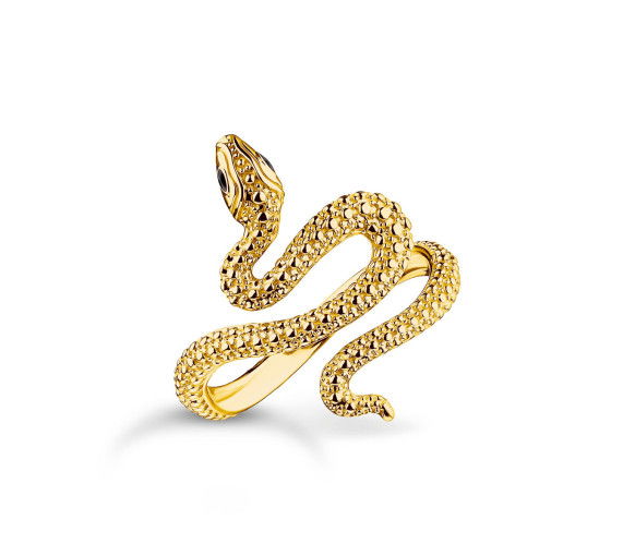 Helen Kirchhofer - Thomas Sabo Bague serpent Tempting Romance plaquée or - TR2483-427-39