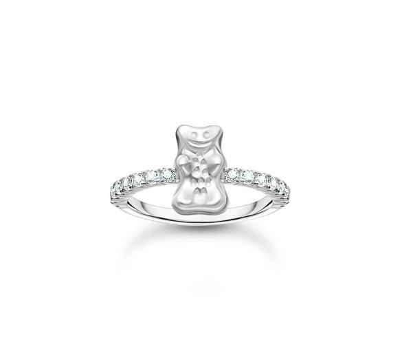 Helen Kirchhofer - Thomas Sabo Bague avec Ours d'Or HARIBO et pierres Argent - TR2504-051-14