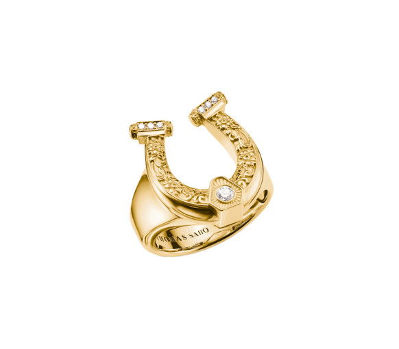 Helen Kirchhofer - Thomas Sabo Bague fer à cheval Elyndra Plaqué or 18 carats - TR2509-414-14