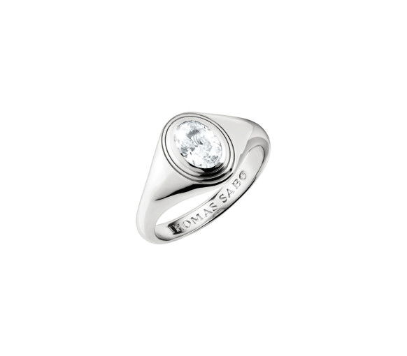 Helen Kirchhofer - Thomas Sabo Ring mit weissem Zirkoniastein Oval Bold Elegance Silber - TR2523-051-14