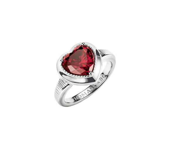 Helen Kirchhofer - Thomas Sabo Ring mit granatrotem Zirkoniastein Herz Elyndra Silber - TR2524-051-10