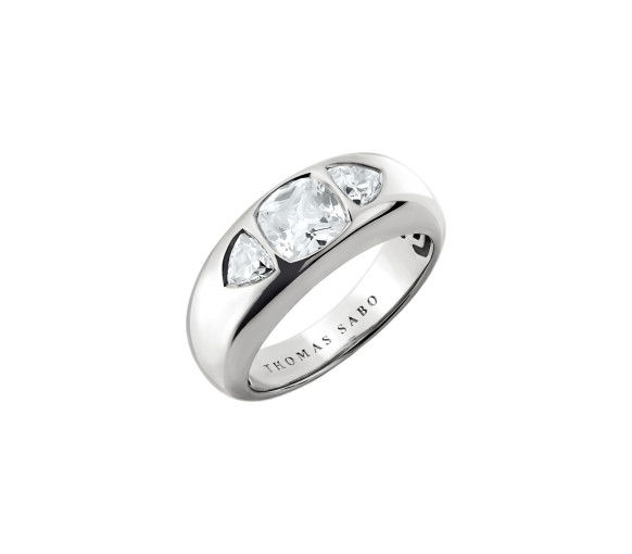 Helen Kirchhofer - Thomas Sabo Ring mit facettierten weissen Zirkoniasteinen Bold Elegance Silber - TR2525-051-14