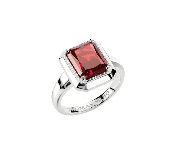 Helen Kirchhofer - Thomas Sabo Bague zirconium rouge Elyndra argent - TR2528-051-10