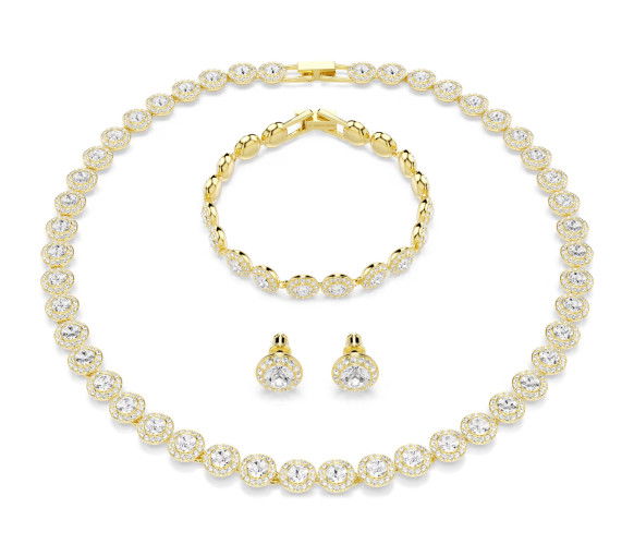 Helen Kirchhofer - Swarovski Una Angelic Set Rundschliff Weiss Goldlegierungsschicht - 5750619