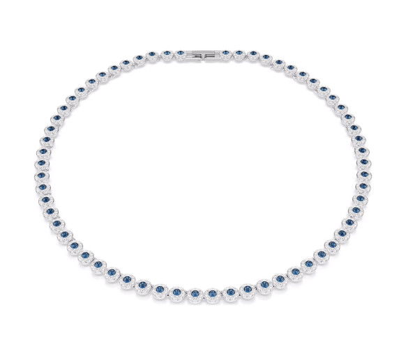 Helen Kirchhofer - Swarovski Collana Tennis Una Angelic Taglio Round Blu Placcato rodio - 5733402