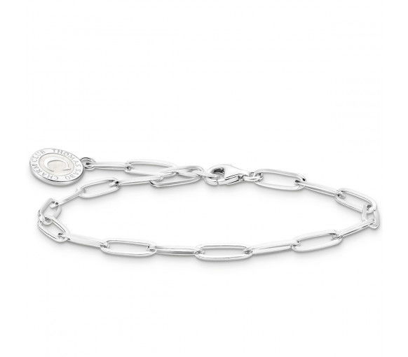 Helen Kirchhofer - Thomas Sabo Charm Armband mit Schimmernden Weissem Kaltemaille Silber - X0286-007-21