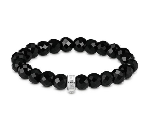 Helen Kirchhofer - Thomas Sabo Bracelet charm ovales en obsidienne beads - X0292-023-11