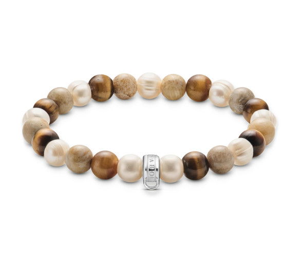 Helen Kirchhofer - Thomas Sabo Bracelets beads avec pierres naturelles argentées - X0293-014-7