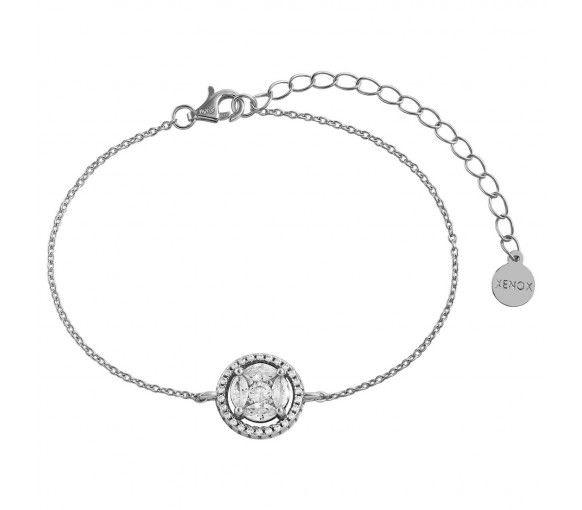 Helen Kirchhofer - Xenox Silver Circle Halo Silver Armband - XS7066
