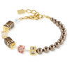 Helen Kirchhofer - Coeur de Lion GeoCube Precious Fusion Pearls Mocha Mousse Armband - 5086/30-1100