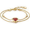 Helen Kirchhofer - Thomas Sabo Armband Zweireihig mit Herz granatrot Elyndra 18k Vergoldung - A2222-414-10-L19V