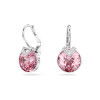 Helen Kirchhofer - Swarovski Bella V Drop Ohrhänger Rundschliff Rosa Rhodiniert - 5734235