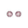 Helen Kirchhofer - Swarovski Orecchini a lobo Birthstone Taglio squadrato Ottobre Rosa Placcato rodio - 5661960