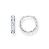 Helen Kirchhofer - Thomas Sabo Creolen mit Weissen Steinen Pavé Silber - CR668-051-14