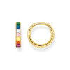 Helen Kirchhofer - Thomas Sabo Creolen mit Bunten Steinen Pavé Vergoldet- CR668-996-7